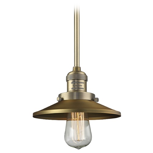 Innovations Lighting Innovations Lighting Railroad Brushed Brass Mini-Pendant Light with Coolie Shade 201S-BB-M4