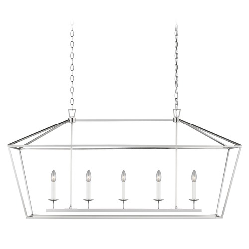 Visual Comfort Studio Collection Dianna 50-Inch Linear Brushed Nickel Open Frame Island Light & Chandelier by Visual Comfort Studio 6692605-962
