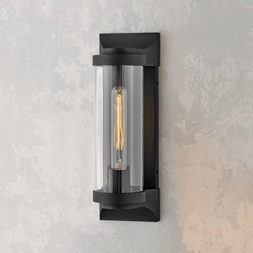 Pearson Textured Black LED Outdoor Wall Light by Hinkley Lighting