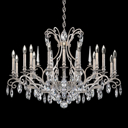 Renaissance Nouveau Antique Silver Crystal Chandelier by Schonbek Lighting