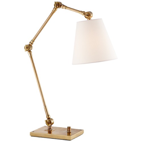 Visual Comfort Signature Collection Suzanne Kasler Graves Task Lamp in Antique Brass by Visual Comfort Signature SK3115HABL