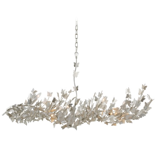 Julie Neill Farfalle Linear Chandelier in Silver by Visual Comfort Signature