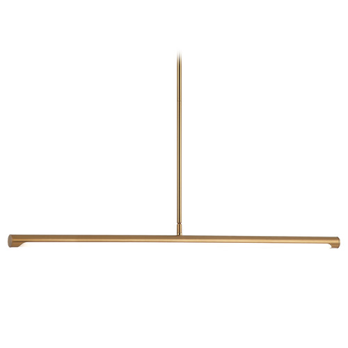 Matteo Lighting Matteo Lighting Novelle Aged Gold Brass LED Island Light with Cylindrical Shade C31433AG