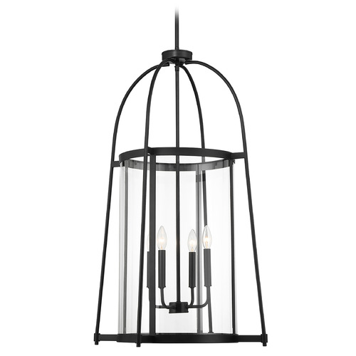 Savoy House Lighting Rosedale Matte Black Pendant Light with Cylindrical Shade