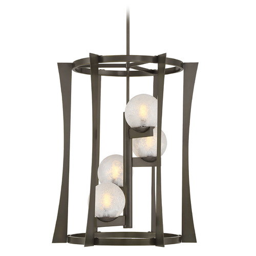 Savoy House Lighting Darien Mediterranean Bronze Pendant Light with Globe Shade