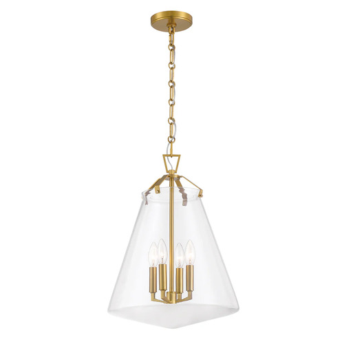 Voss 4-Light Pendant in Luxe Gold by Crystorama Lighting