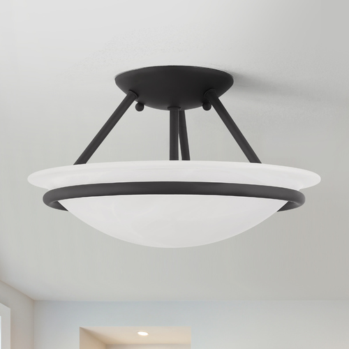 Livex Lighting Livex Lighting Newburgh Black Semi-Flushmount Light 4823-04