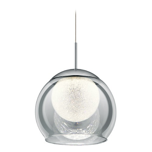 Lexi 8-Inch Chrome LED Pendant by Elan Lighting