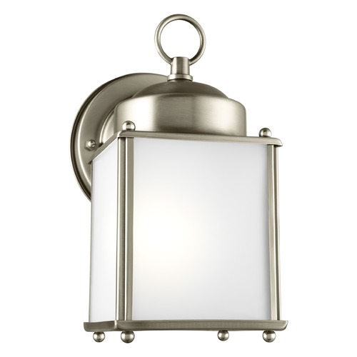 New Castle Antique Brushed Nickel Outdoor Wall Light by Generation Lighting