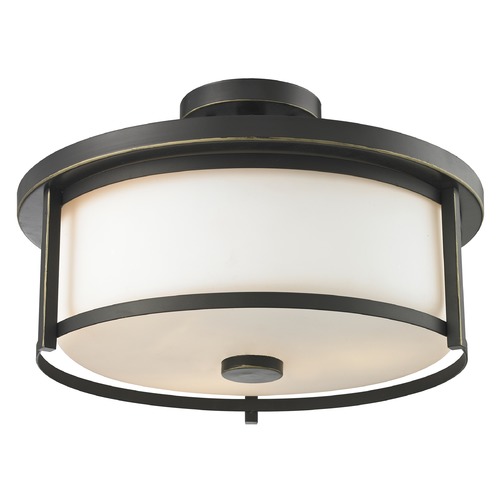Savannah Olde Bronze Semi-Flush Mount by Z-Lite