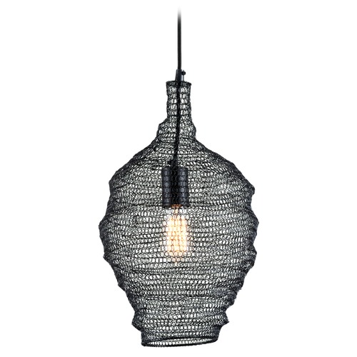 Troy Lighting Wabi Sabi Black Pendant by Troy Lighting F6775