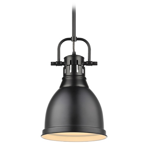 Duncan Small Pendant in Matte Black by Golden Lighting