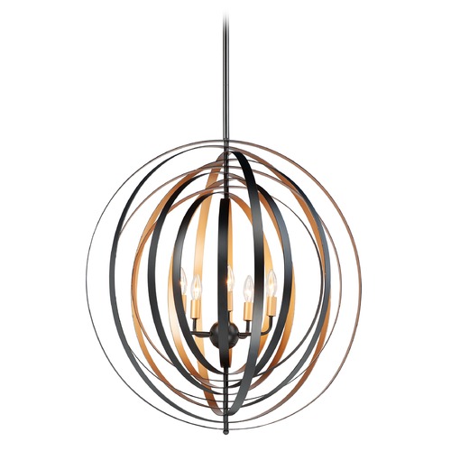 Maxim Lighting Radial Black & Gold Pendant by Maxim Lighting 28675BKGLD