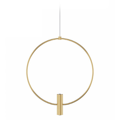 Visual Comfort Modern Collection Visual Comfort Modern Collection Layla Natural Brass LED Pendant Light 700MOLAY13NB-LED930