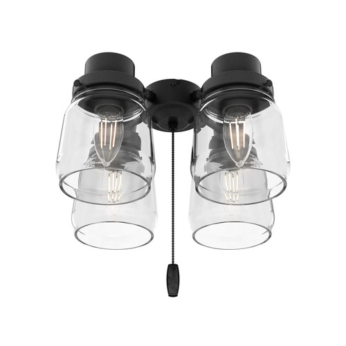 Original 4-Light Fan Light Kit in Matte Black by Hunter Fan Company
