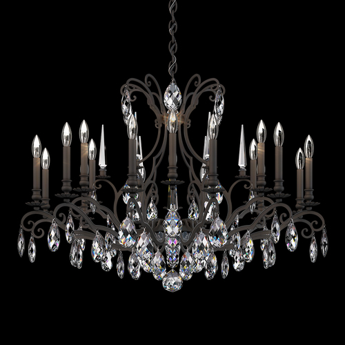 Renaissance Nouveau Black Crystal Chandelier by Schonbek Lighting