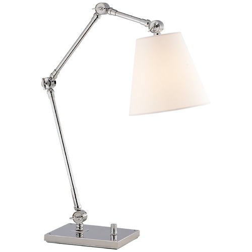 Visual Comfort Signature Collection Suzanne Kasler Graves Task Lamp in Polished Nickel by Visual Comfort Signature SK3115PNL