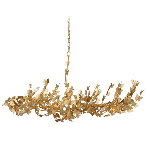 Visual Comfort Signature Collection Julie Neill Farfalle Linear Chandelier in Gild by Visual Comfort Signature JN5505G