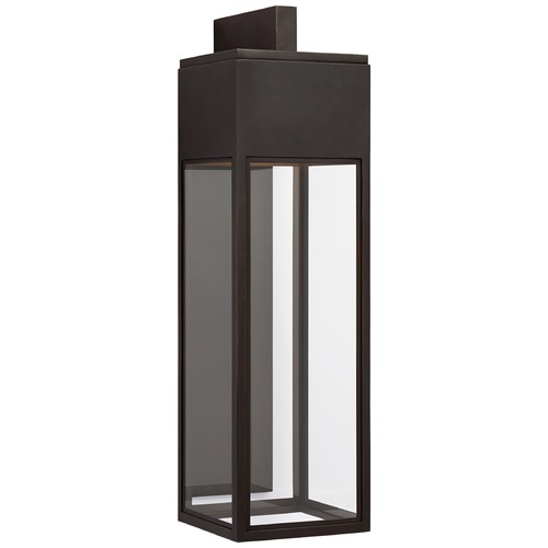 Visual Comfort Signature Collection Chapman & Myers Irvine Grande Wall Lantern in Bronze by Visual Comfort Signature CHO2443BZCG