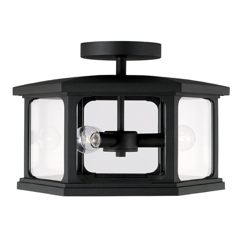 Walton 16-Inch Outdoor Flush Mount in Black by Capital Lighting