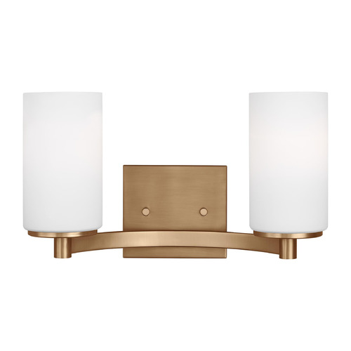 Generation Lighting Hettinger 13.50-Inch Satin Brass Bathroom Light by Generation Lighting 4439102-848