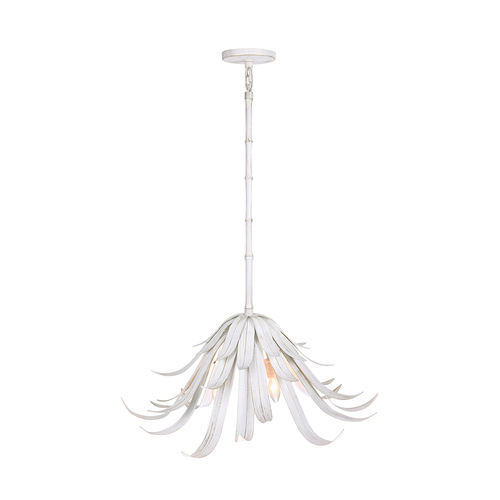 Eurofase Lighting Kagra 24-Inch Chandelier in Distressed White by Eurofase 46431-028