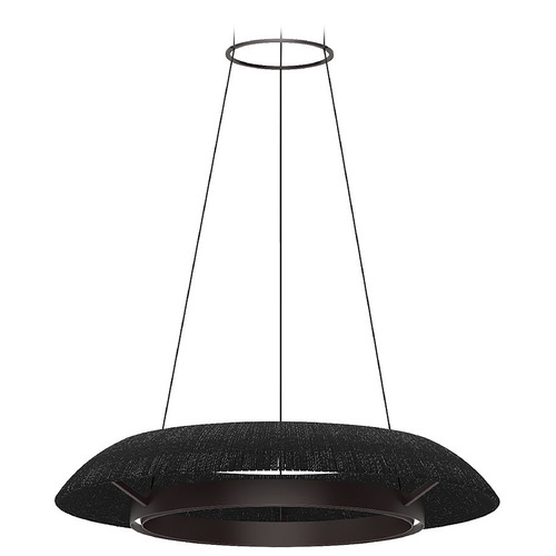 Visual Comfort Modern Collection Visual Comfort Modern Collection Noa Bronze & Washed Black LED Pendant Light SLCH56027WBKBZ