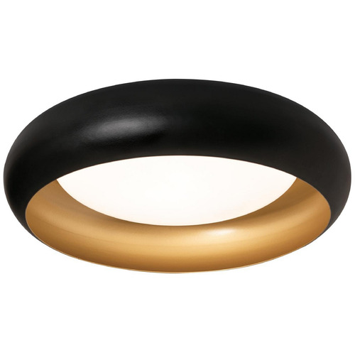 Afx Lighting Kayce Black & Gold LED Flushmount Light