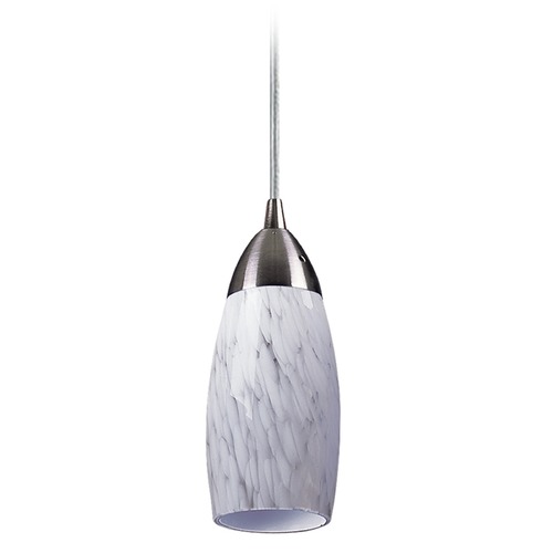 Elk Lighting Modern Mini-Pendant Light with Art Glass 110-1SW