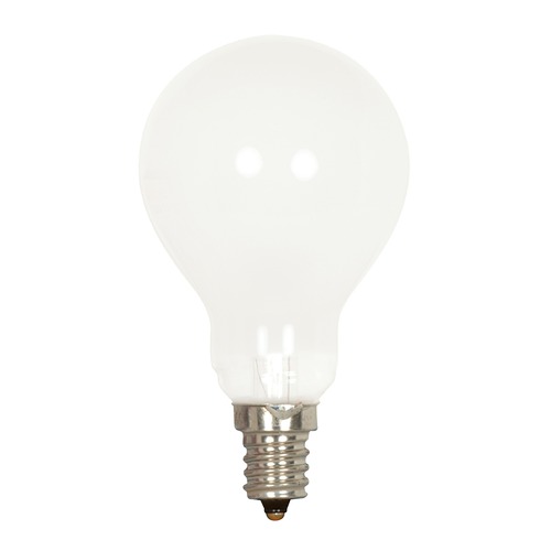 Satco Lighting 40W Frosted A15 Appliance Bulb Candelabra Base 2-Card by Satco S2741