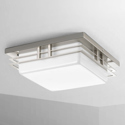 Helm Brushed Nickel LED Flush Mount by Progress Lighting