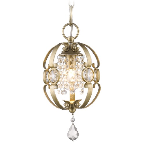 Golden Lighting Ella White Gold Mini Pendant by Golden Lighting 1323-M1L WG