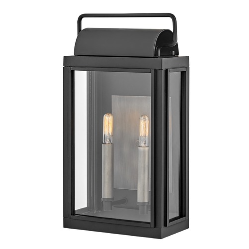 Sag Harbor Medium Wall Lantern in Black & Bronze by Hinkley Lighting