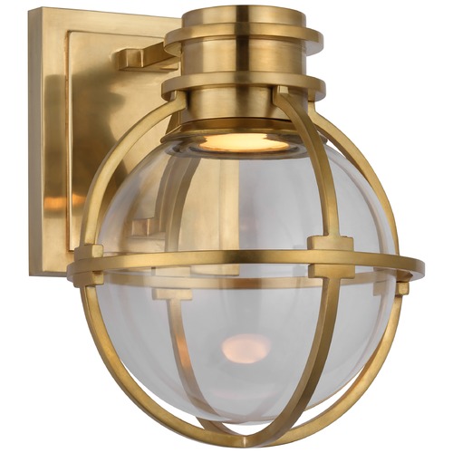 Visual Comfort Signature Collection Chapman & Myers Gracie LED Sconce in Antique Brass by Visual Comfort Signature CHD2480ABCG