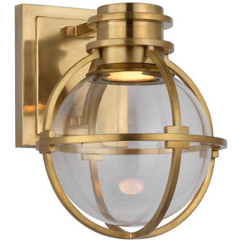 Chapman & Myers Gracie LED Sconce in Antique Brass by Visual Comfort Signature
