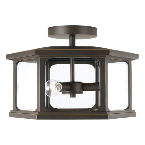 Capital Lighting Walton 16-Inch Outdoor Flush Mount in Oiled Bronze by Capital Lighting 946632OZ