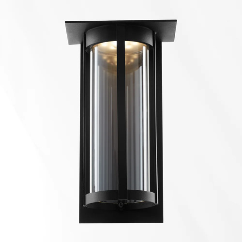 Abram 12-Inch LED Outdoor Wall Lantern in Black by Quorum Lighting
