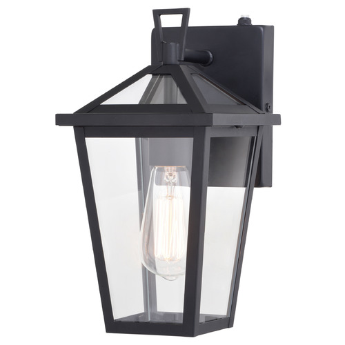Vaxcel Lighting Derby Matte Black Outdoor Wall Light