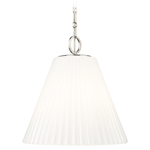 Z-Lite Alaric Polished Nickel Pendant Light with Conical Shade