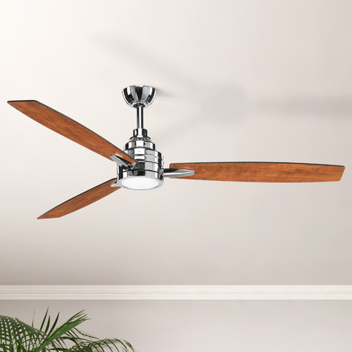 Gaze Polished Chrome LED Ceiling Fan by Progress Lighting