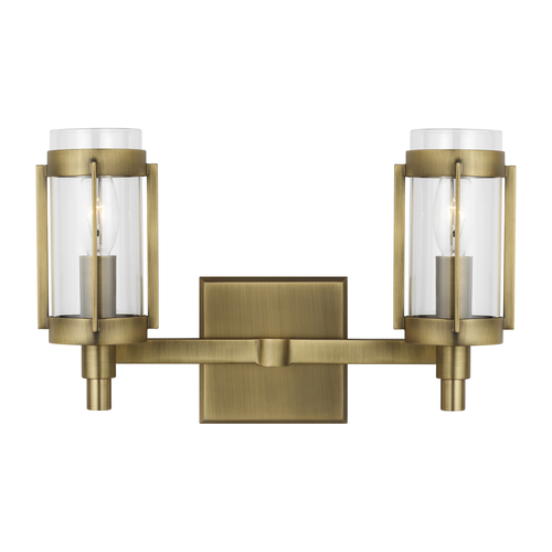 Visual Comfort Studio Collection Lauren Ralph Lauren 13.25-Inch Flynn Time Worn Brass Bath Vanity by Visual Comfort Studio LV1012TWB