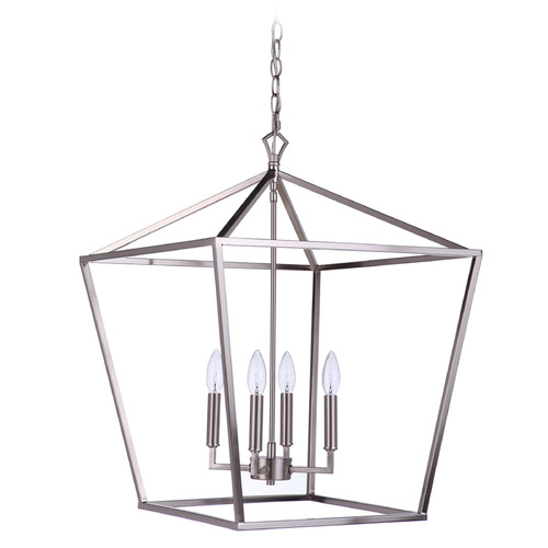 Flynt II Brushed Polished Nickel Pendant by Craftmade Lighting