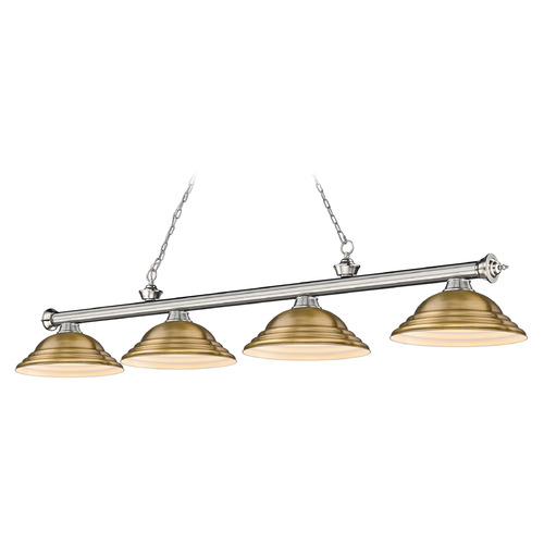 Z-Lite Cordon Brushed Nickel Billiard Light by Z-Lite 2306-4BN-SRB