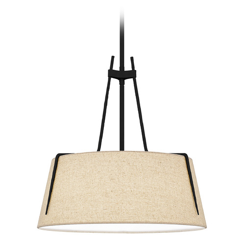 Leona 18-Inch Pendant in Matte Black by Quoizel Lighting