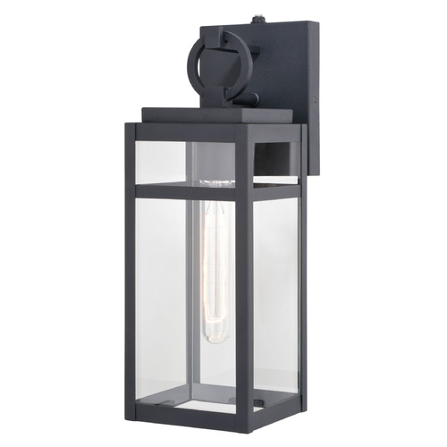 Vaxcel Lighting Vaxcel Lighting Hubbard Textured Black Outdoor Wall Light T0720