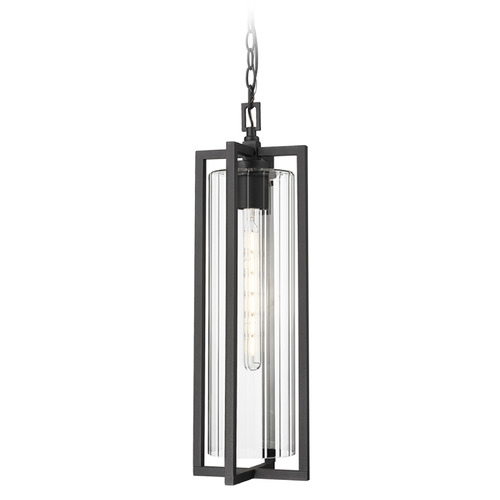 Z-Lite Aura Black Outdoor Hanging Light