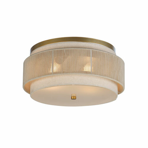 Maxim Lighting Seacliff 2-Light Flush Mount in Natural Aged Brass by Maxim Lighting 12810OFNAB