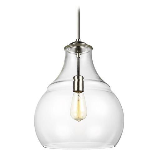 Zola Satin Nickel Pendant by Visual Comfort Studio