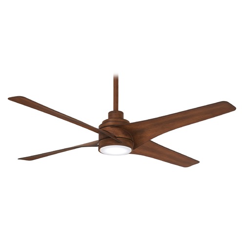 Minka Aire Swept 56-Inch LED Fan in Distressed Koa by Minka Aire F543L-DK