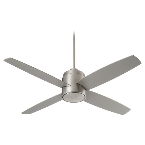 Oslo 52-Inch Damp Ceiling Fan in Satin Nickel by Oxygen Lighting